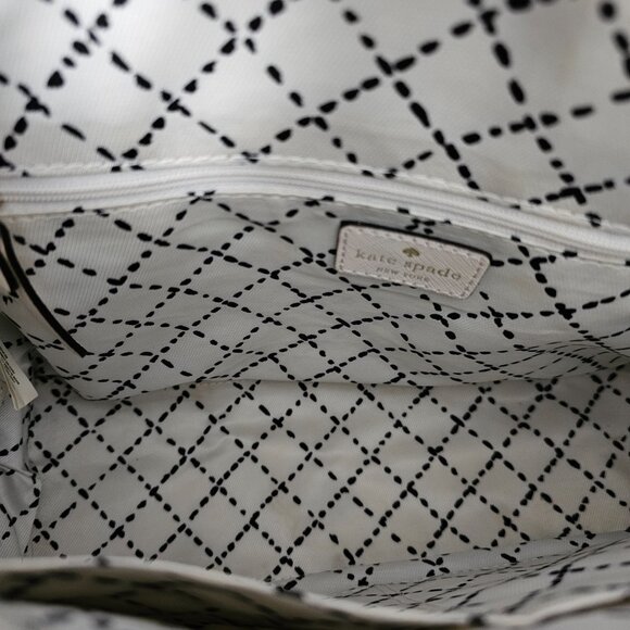 Kate Spade Newbury Lane Felix Saffiano Leather Taupe Cream Shoulder Handbag COA - Picture 4 of 16